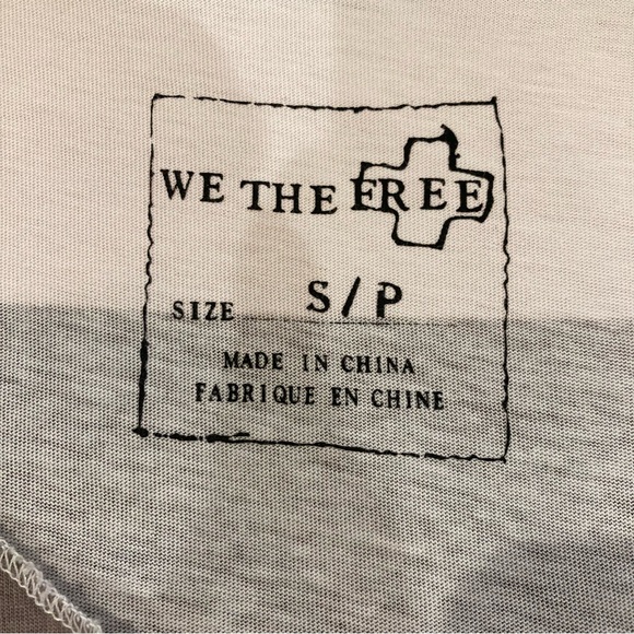 Free People boho We the Free striped lace tank top cream blush and taupe - Picture 8 of 10